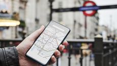 A London Underground map on someone's smartphone