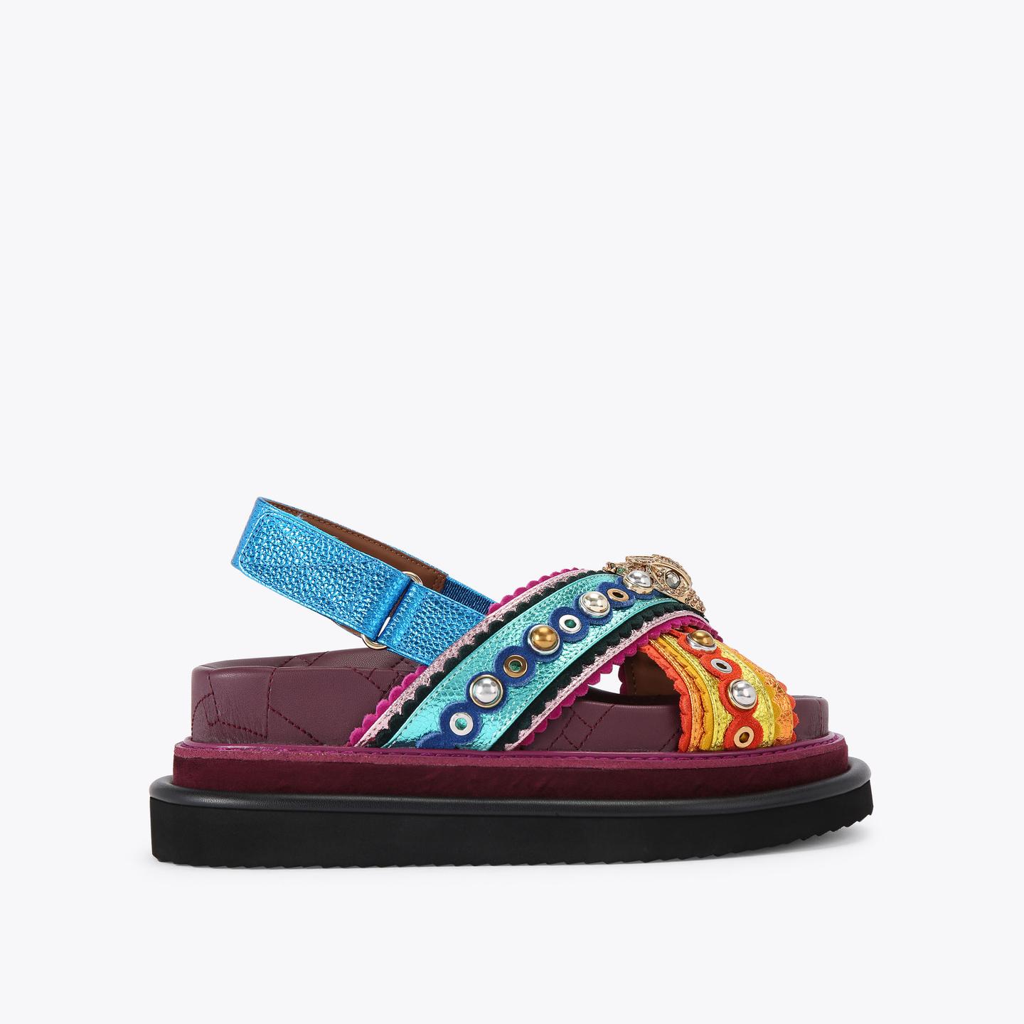 Kurt Geiger, Orson Cross Scallop Sandal