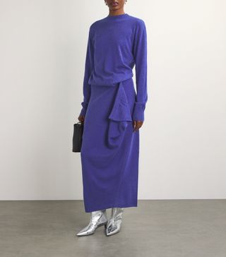 Womens Christopher Esber Blue Merino Wool-Cashmere Maxi Dress | Harrods Uk