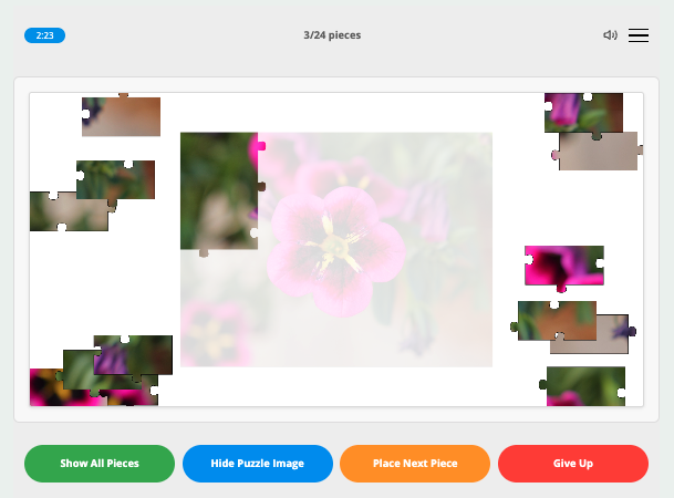 A screenshot showing the playing experience of a Tom's Guide jigsaw