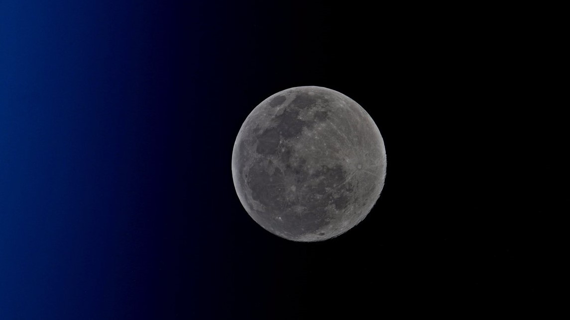 NASA astronaut Jack Fischer captured this view of the full moon from his post at the International Space Station on Aug. 7, 2017. "Now that's what I call a full moon! Although it does resemble the Death Star," Fischer tweeted along with the photo. August's full moon is also known as the Sturgeon Moon.