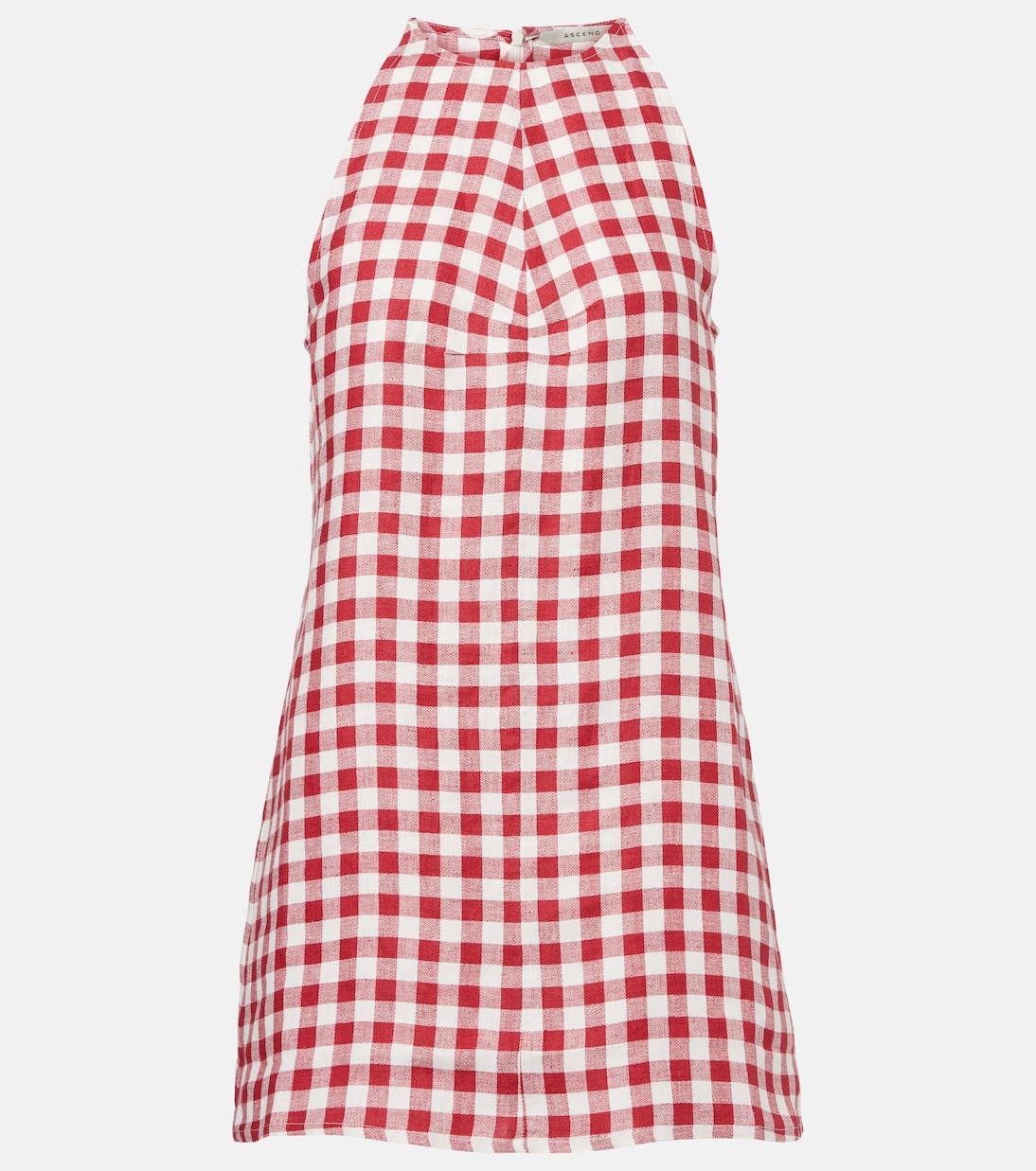 Antiqua Gingham Linen Minidress