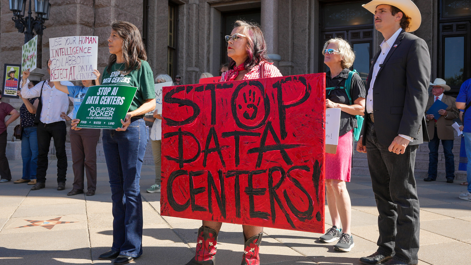 Data center protest