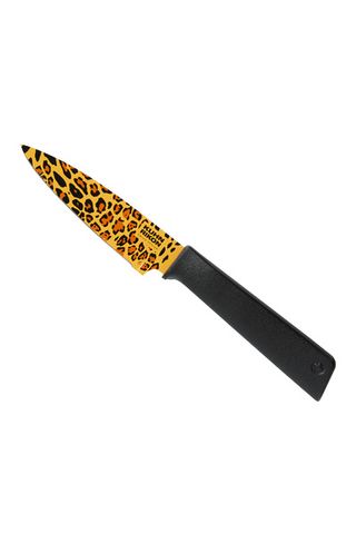 paring knife with a leopard print patten