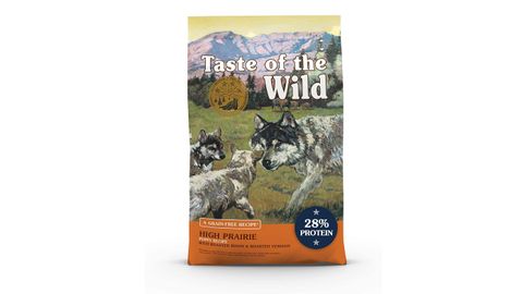 Pack shot of taste of the wild high prairie puppy recipe dry dog food