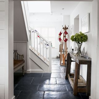 hallway with lifebuoy feature