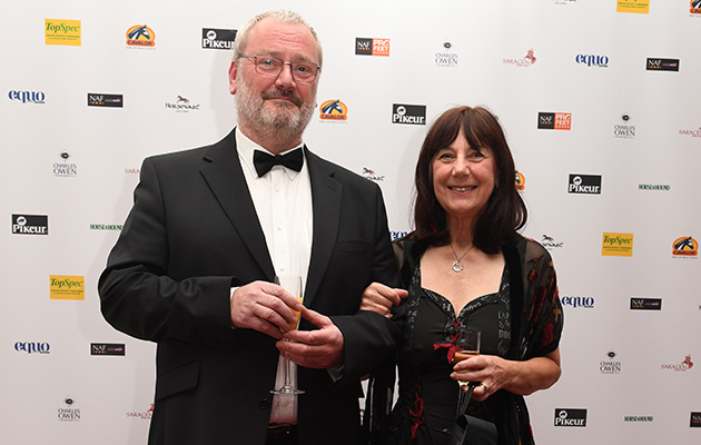 Equo Events Volunteer of the Award nominee Lyn Stebbings with her guest Derek Lyseight-Jones