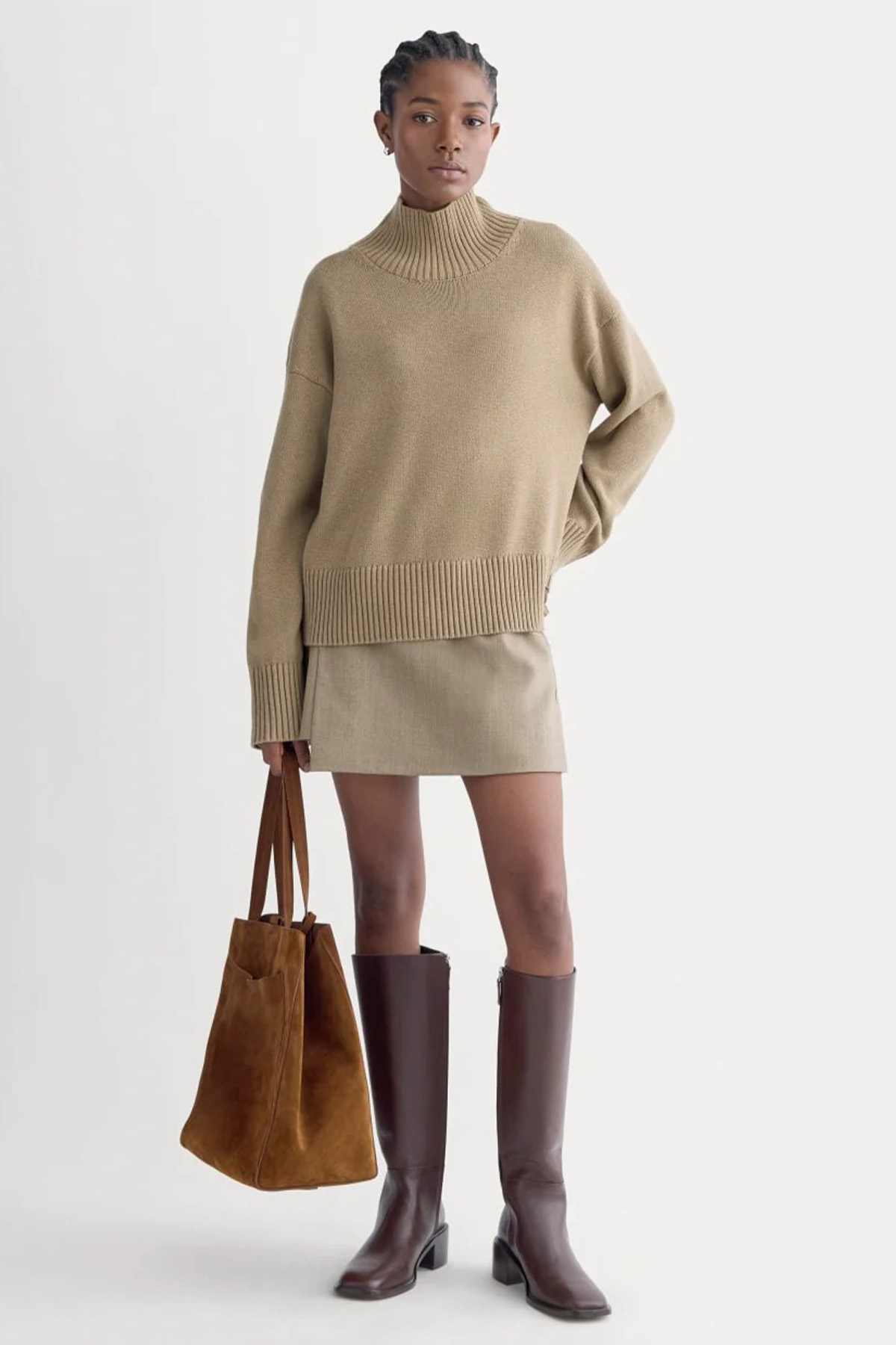 The Boxy Turtleneck in Everyday Cotton