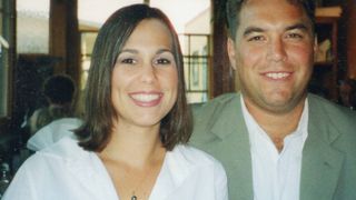 An image from &quot;American Murder: Laci Peterson&quot; on Netflix showing Laci and Scott Peterson