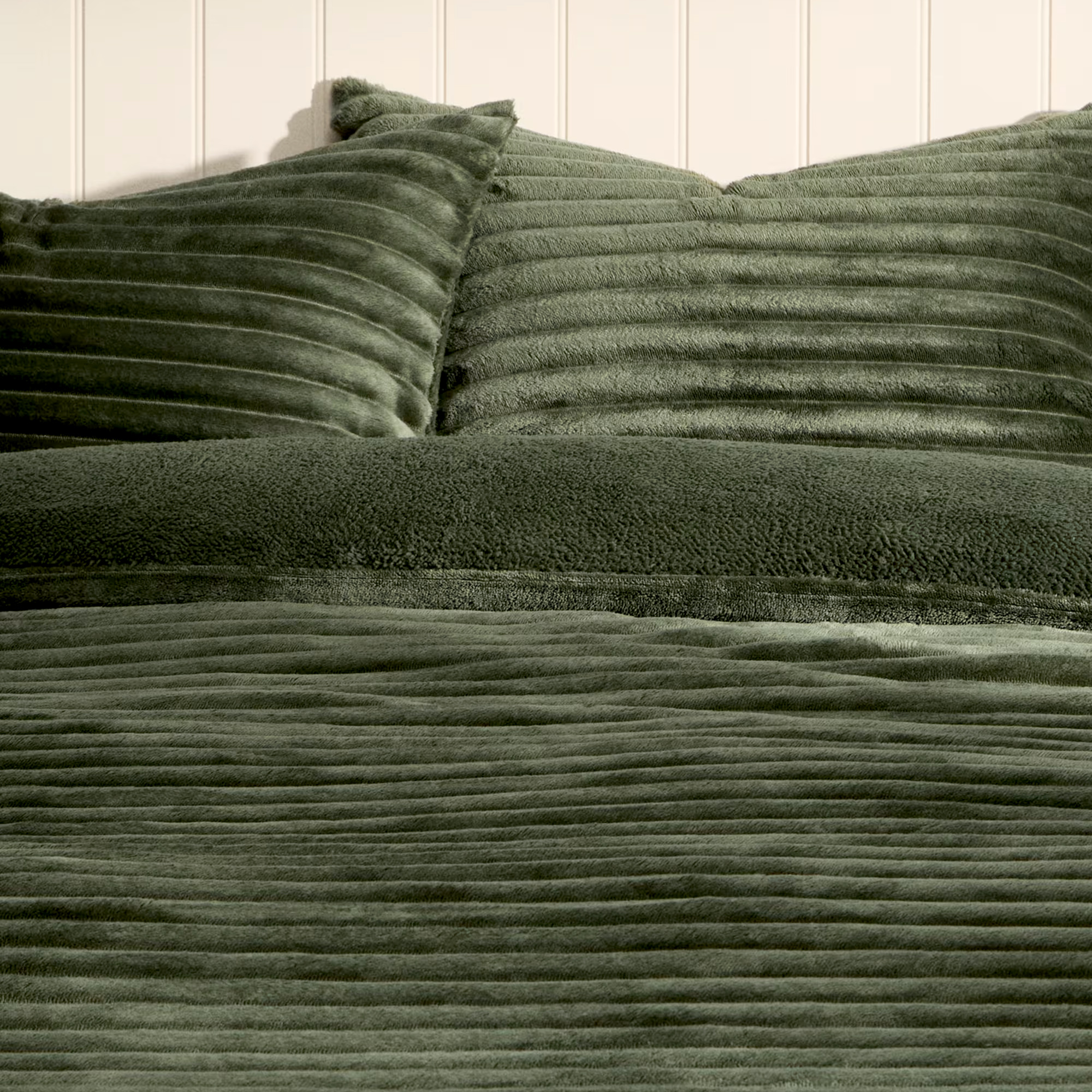 M&amp;amp;S Cloud Fleece Striped Bedding Set