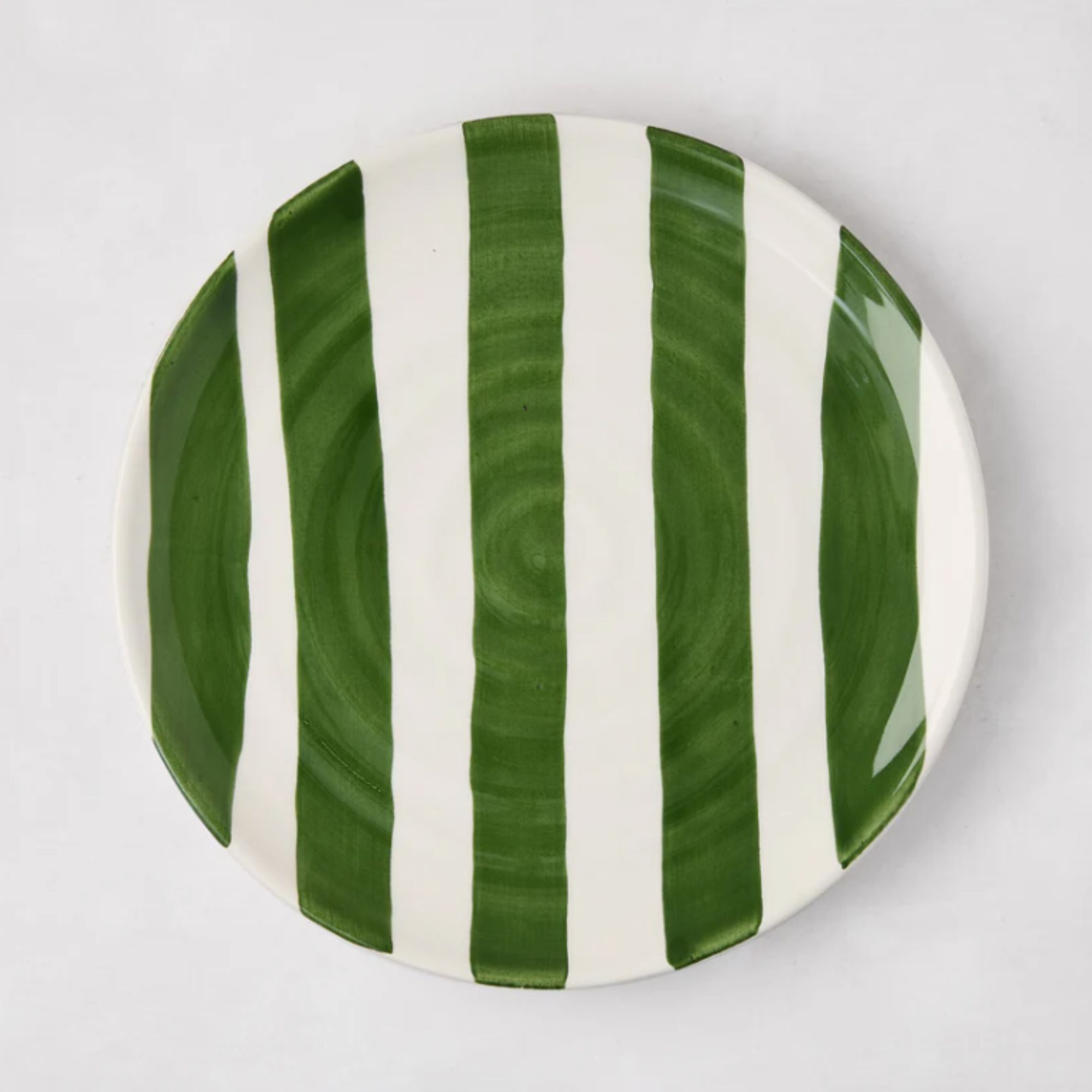 Green striped plate