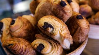 Box of chocolate croissants