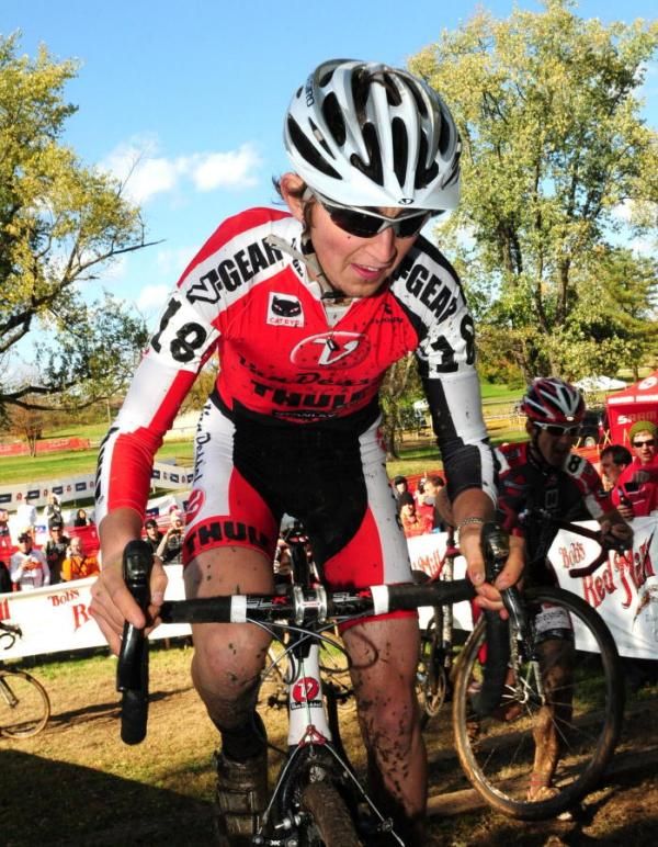Adam McGrath (Thule/Van Dessel) riding up the steps