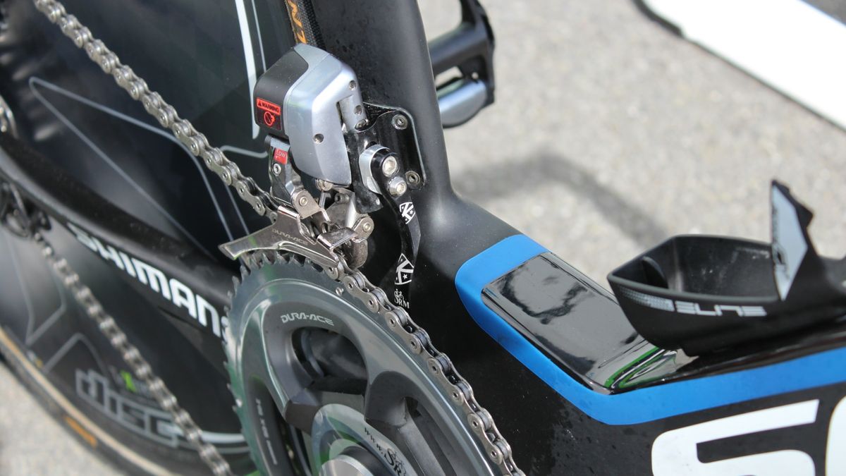 K-Edge has a relatively new chain guard that doubles as a magnet mount, meaning mechanics don't have to glue one onto the frame for use with an SRM power meter (SRM power meters use the magnet to measure cadence).