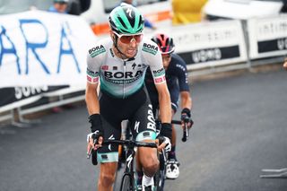 Emanuel Buchmann on Monte Zoncolan the day before he crashed out of the Giro d&#039;Italia