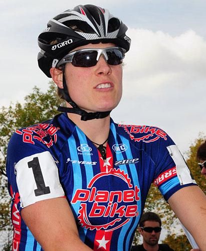 US Champion Katie Compton (Planet Bike) before the start.