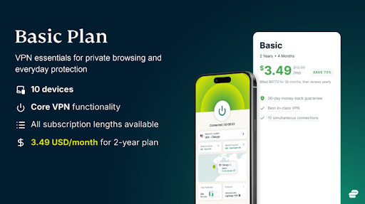 ExpressVPN Basic Plan offering