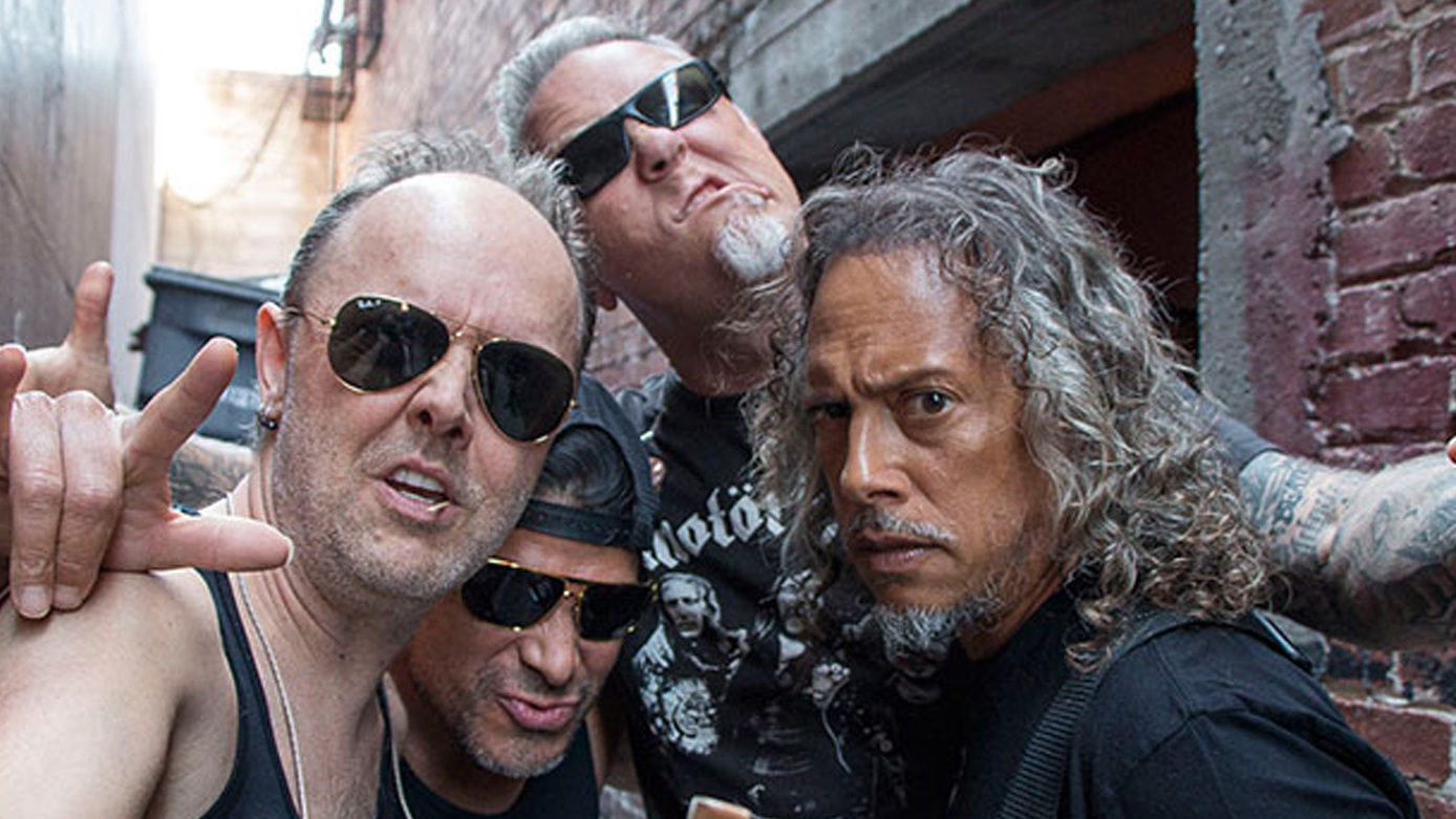 Metallica outside Rasputin Music