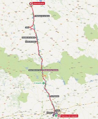 2013 Vuelta a Espana stage 7 map