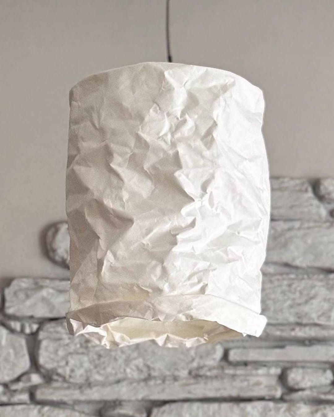 White Lampshade, Washable Paper, Flexible Design, Pendant Light, Japandi, Scandinavian Style.