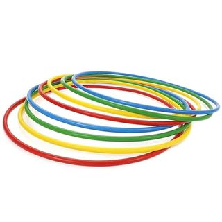 Flickbuyz Hula Hoop - Multicolor Fitness Hula Hoops - Plain and Glitter 45cm, 55cm, 65cm, 75cm, 80cm Plastic Hula Hoops, Fitness and Dance Exercise Hoola Hoops (1, Plain (45cm))