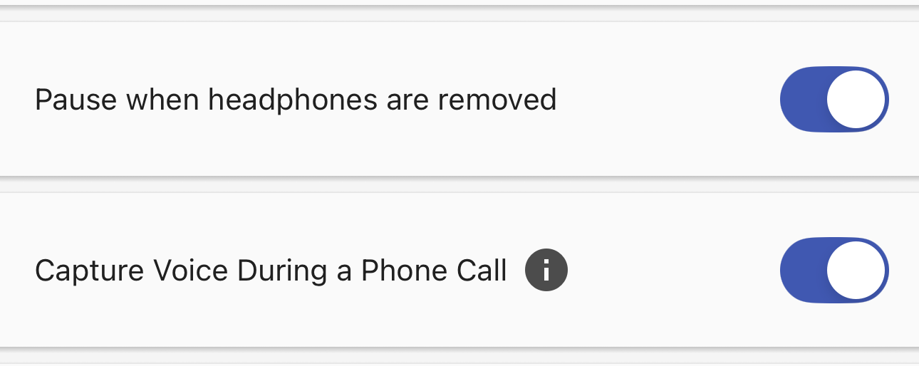 Sony's auto pause setting in its Sound Connect app