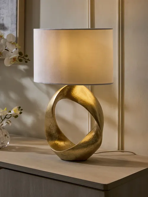 Gold Twist Table Lamp