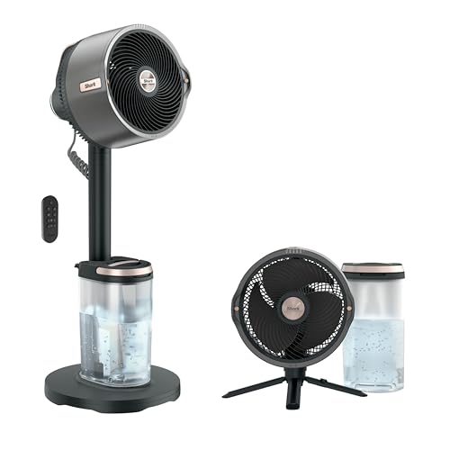 Shark Flexbreeze Pro Mist 2-In-1 Fan With Integrated Mist, Charcoal, Fa302