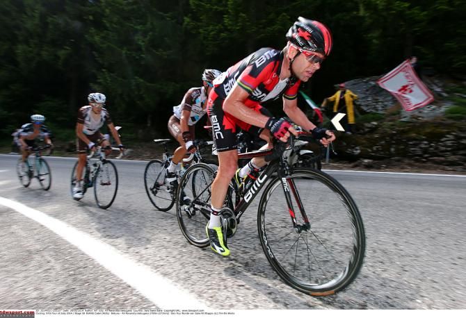 Cadel Evans (BMC) digs deep during Stage 18