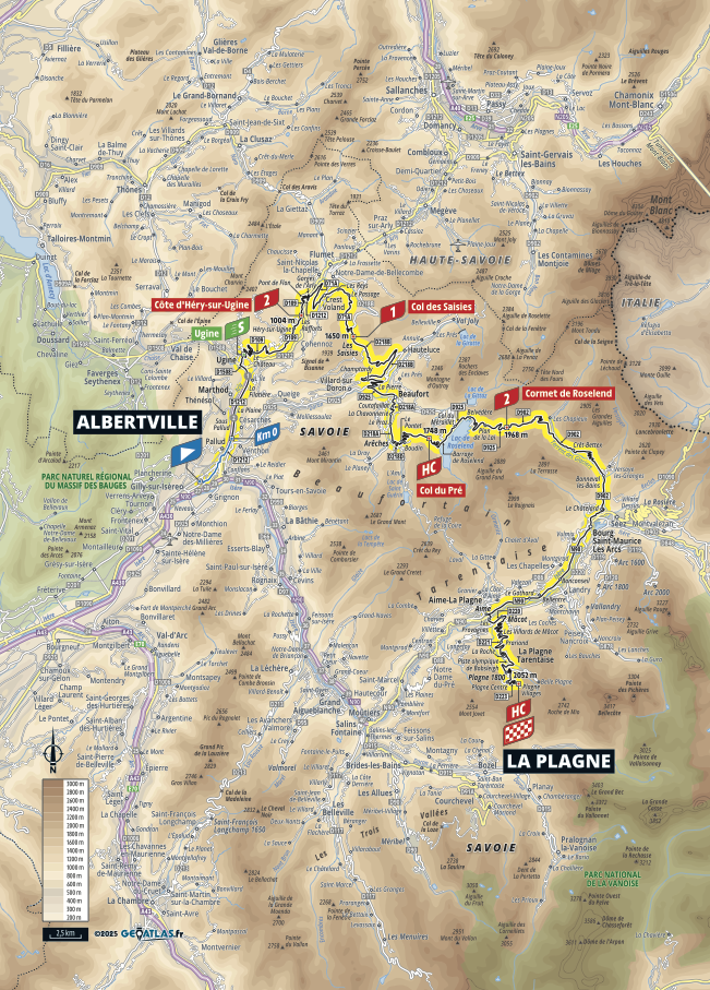 Maps of the 2025 Tour de France stages