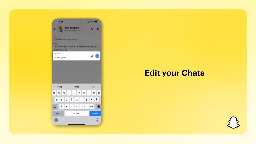 Snapchat teases that an edit button will soon arrive for messages.