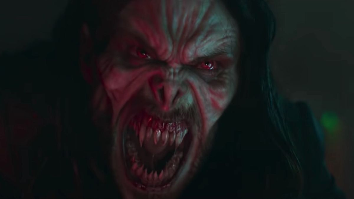 Jared Leto&#039;s Morbius with sharp teeth bared