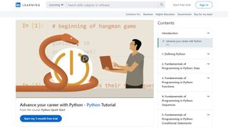 Best Python online courses: LinkedIn Learning
