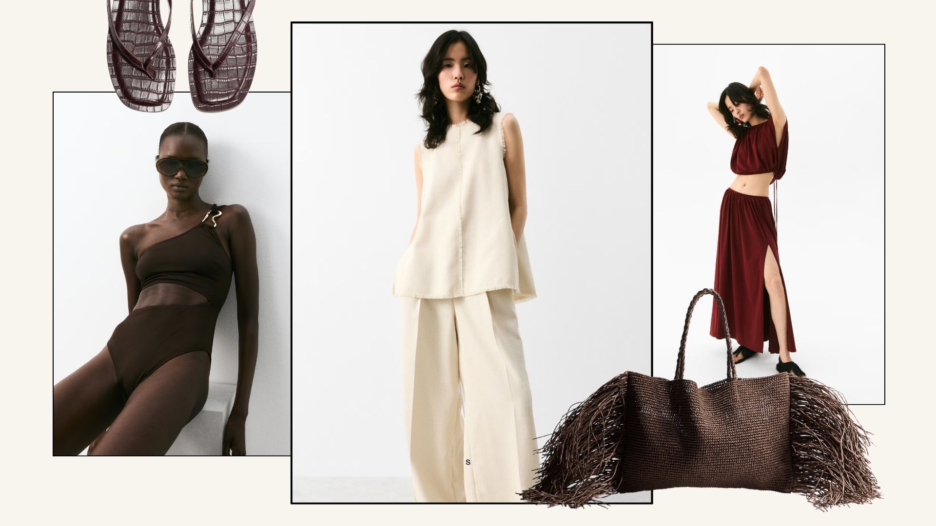 Collage of H&M summer collection new in buys