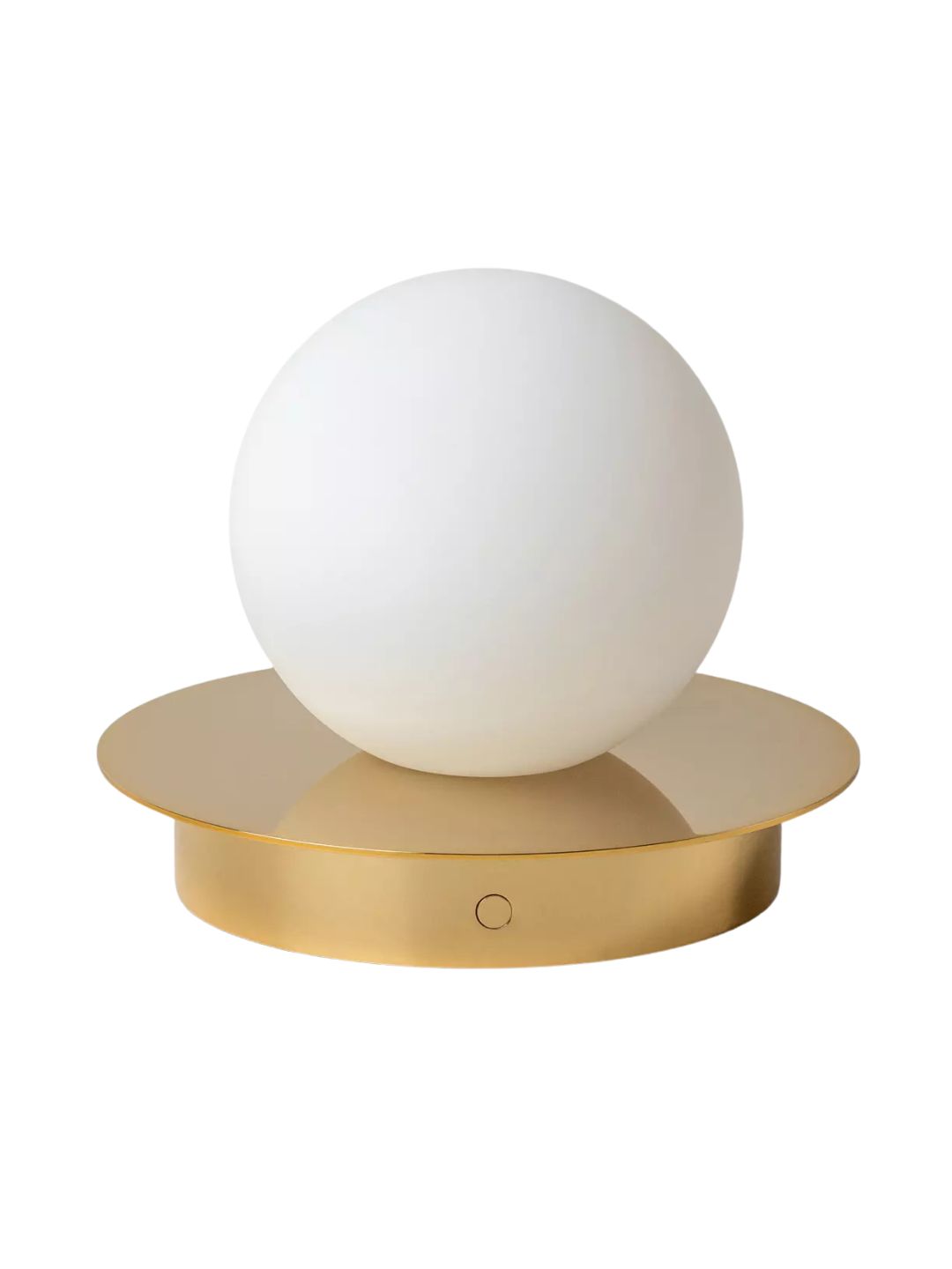 Houseof , Brass Opal Disk Rechargeable Table Lamp