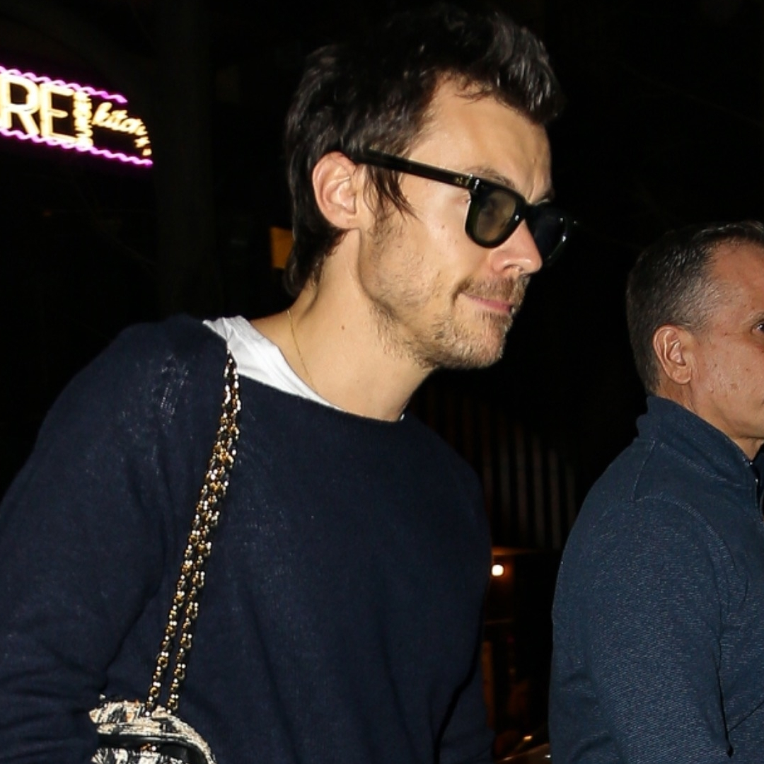 Harry Styles attended a Saturday Night Live party with a leopard-print Chanel M&eacute;tiers d'Art Spring 2026 flap bag