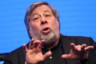Apple co-founder Steve Wozniak speaks at the CUBE Tech Fair for startups in Berlin, Germany, on on May 12, 2017.