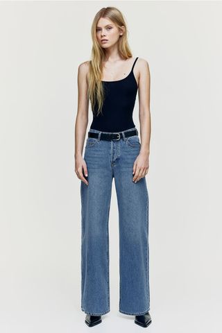 Wide-Cut Jeans