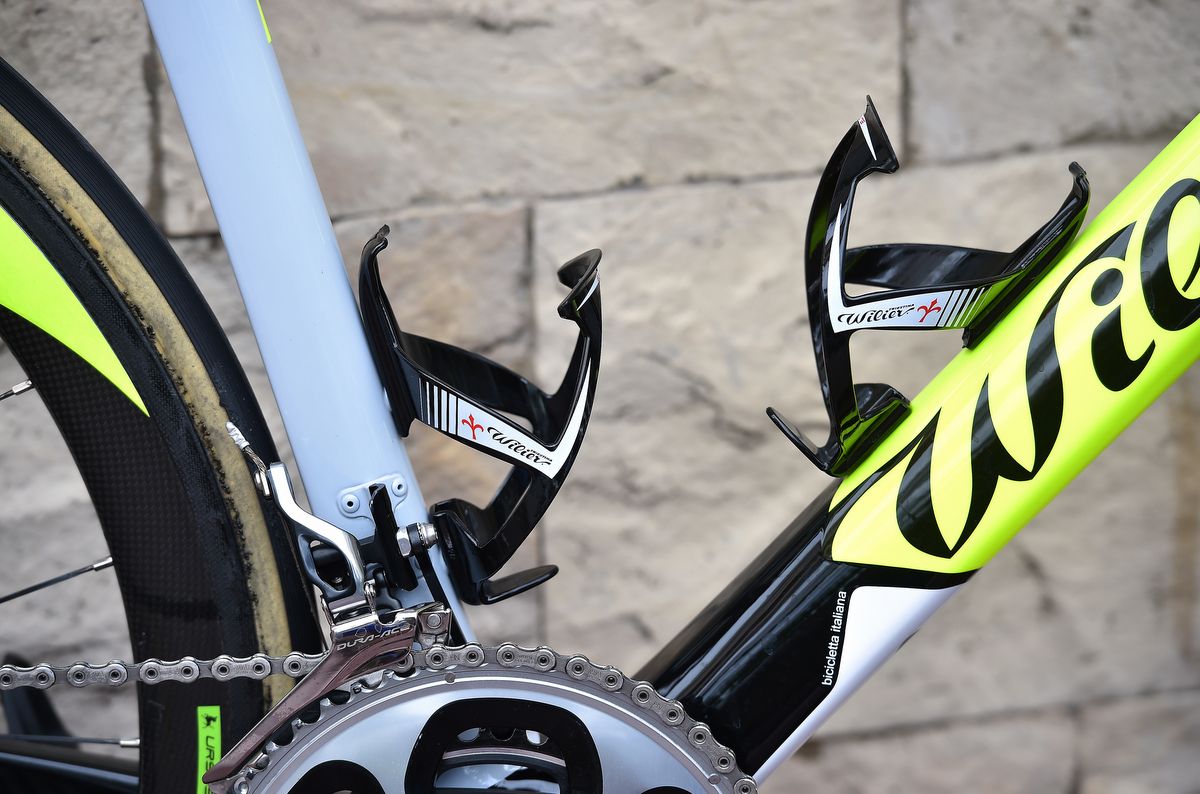 Willier branded bidon cages for Pozzato