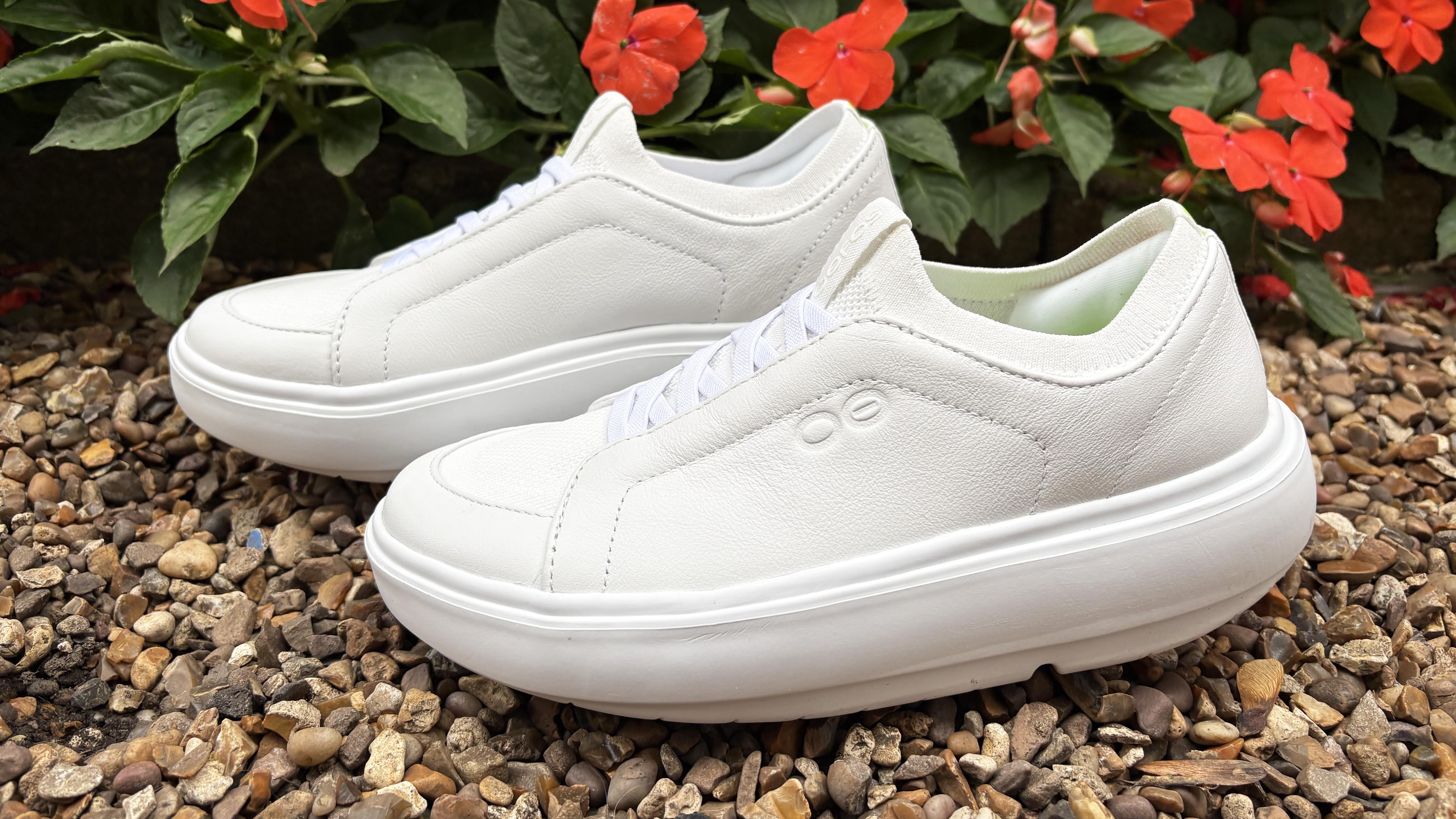 photo of the Oofos OOmg+ Club recovery shoes