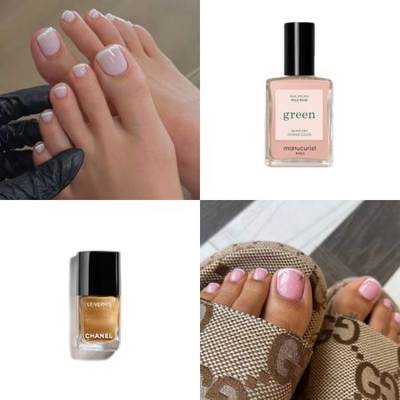 french tip pedicures