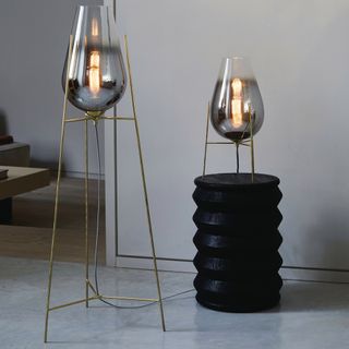 grey wall glass lamps light