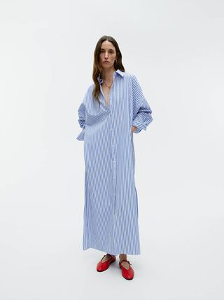 Long Shirt Dress - Blue - Arket Gb