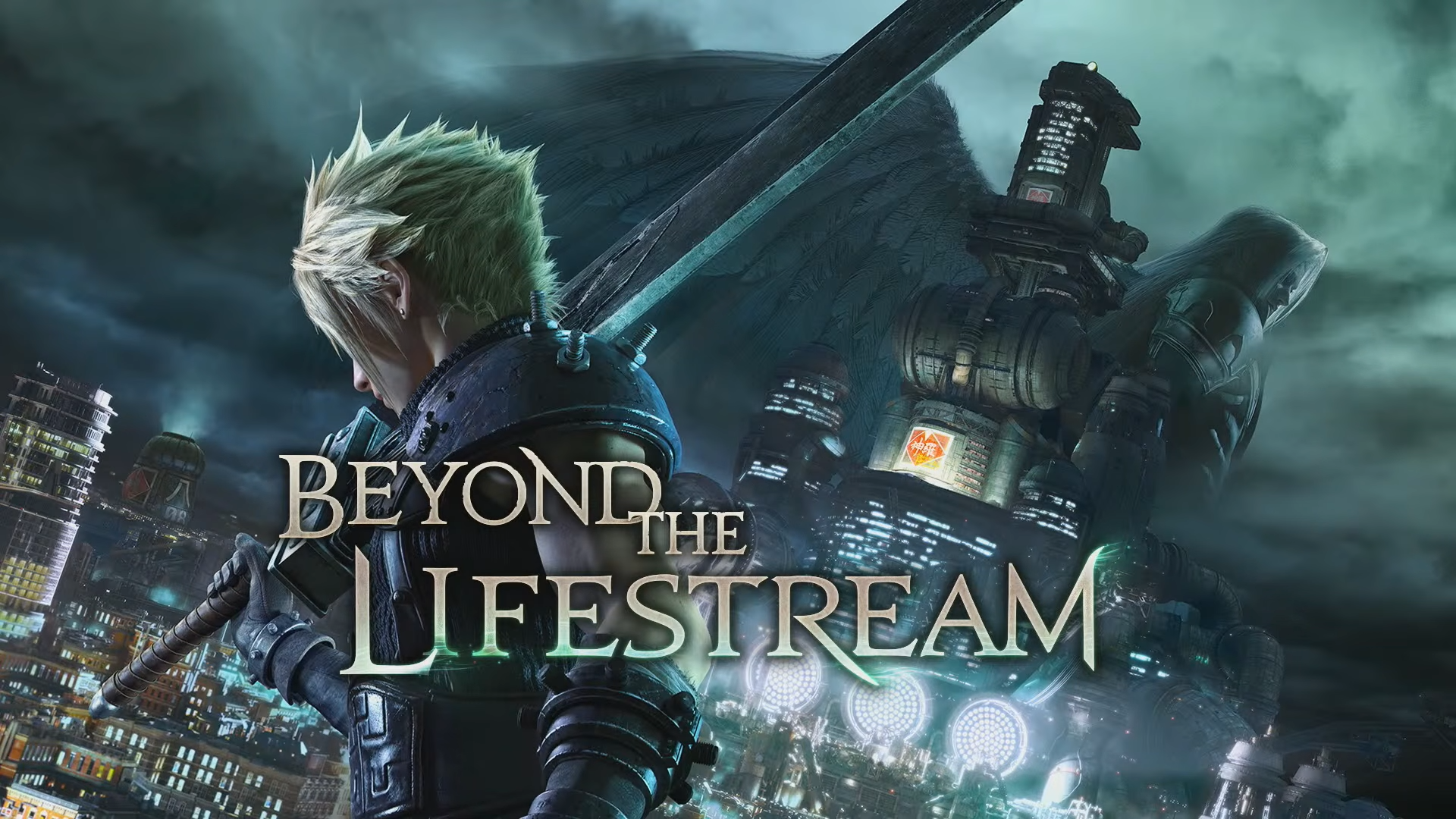The key art for Final Fantasy 14's upcoming raid series Beyond the Lifestream, which is collaborating with Final Fantasy 7.