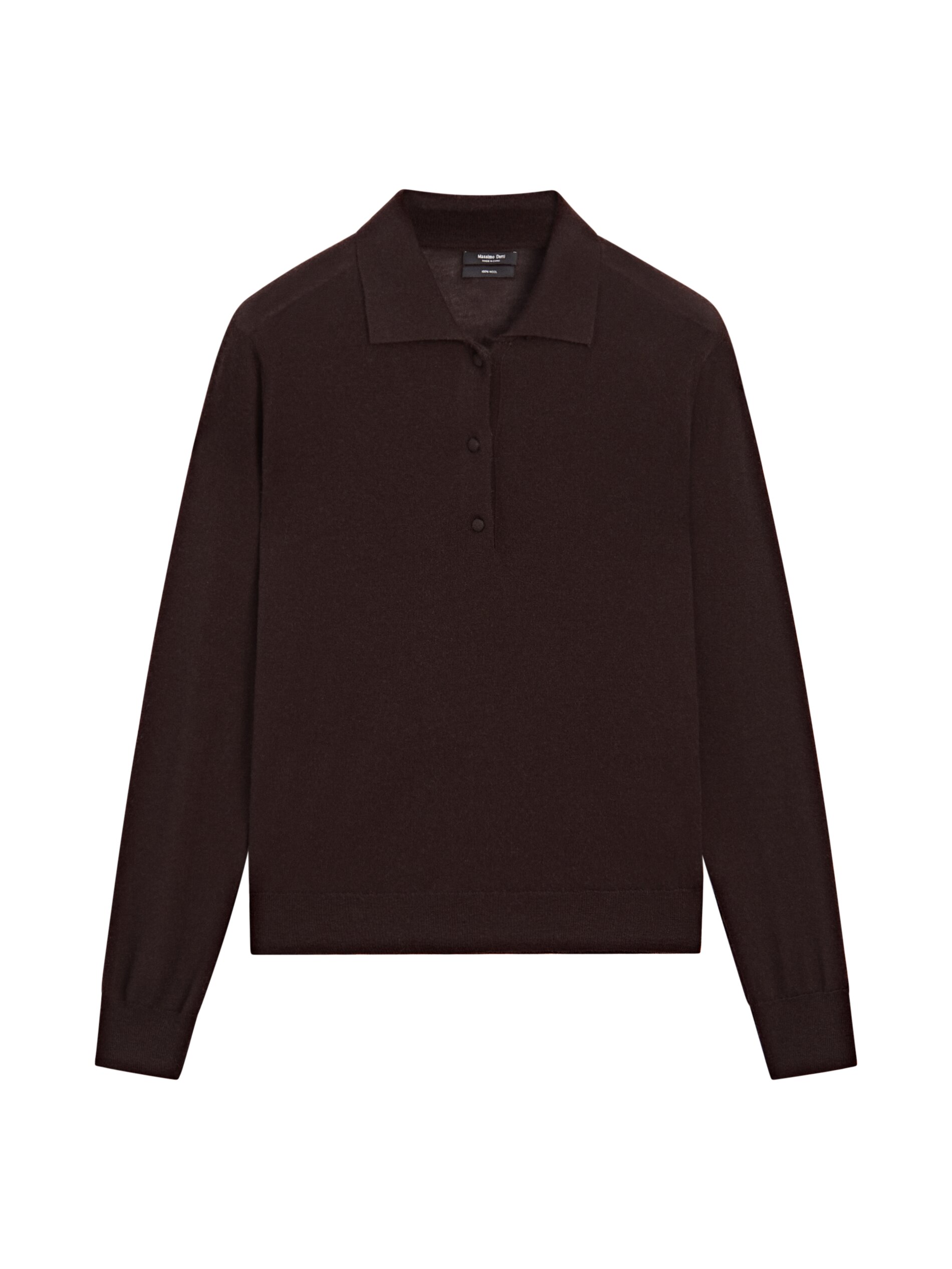 100% Wool Knit Polo Sweater
