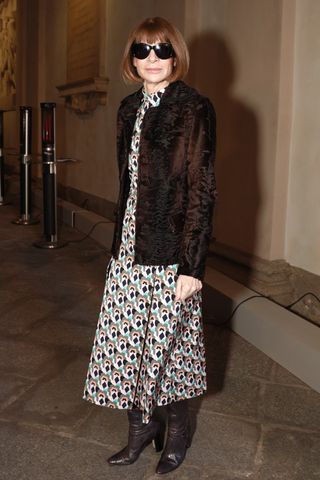 Milan Fashion Week 2017 Celebrities Anna Wintour