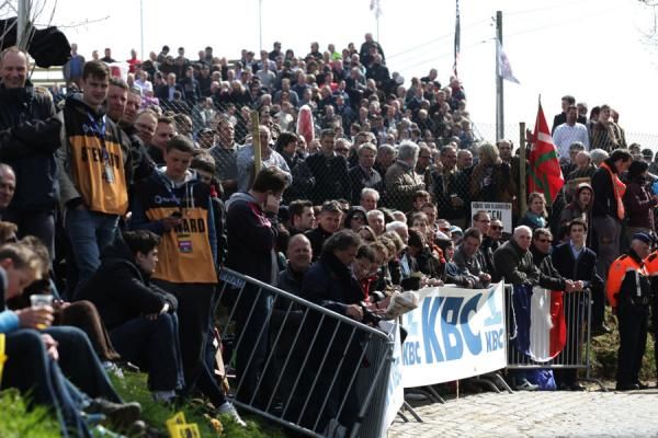 Fans by the roadside