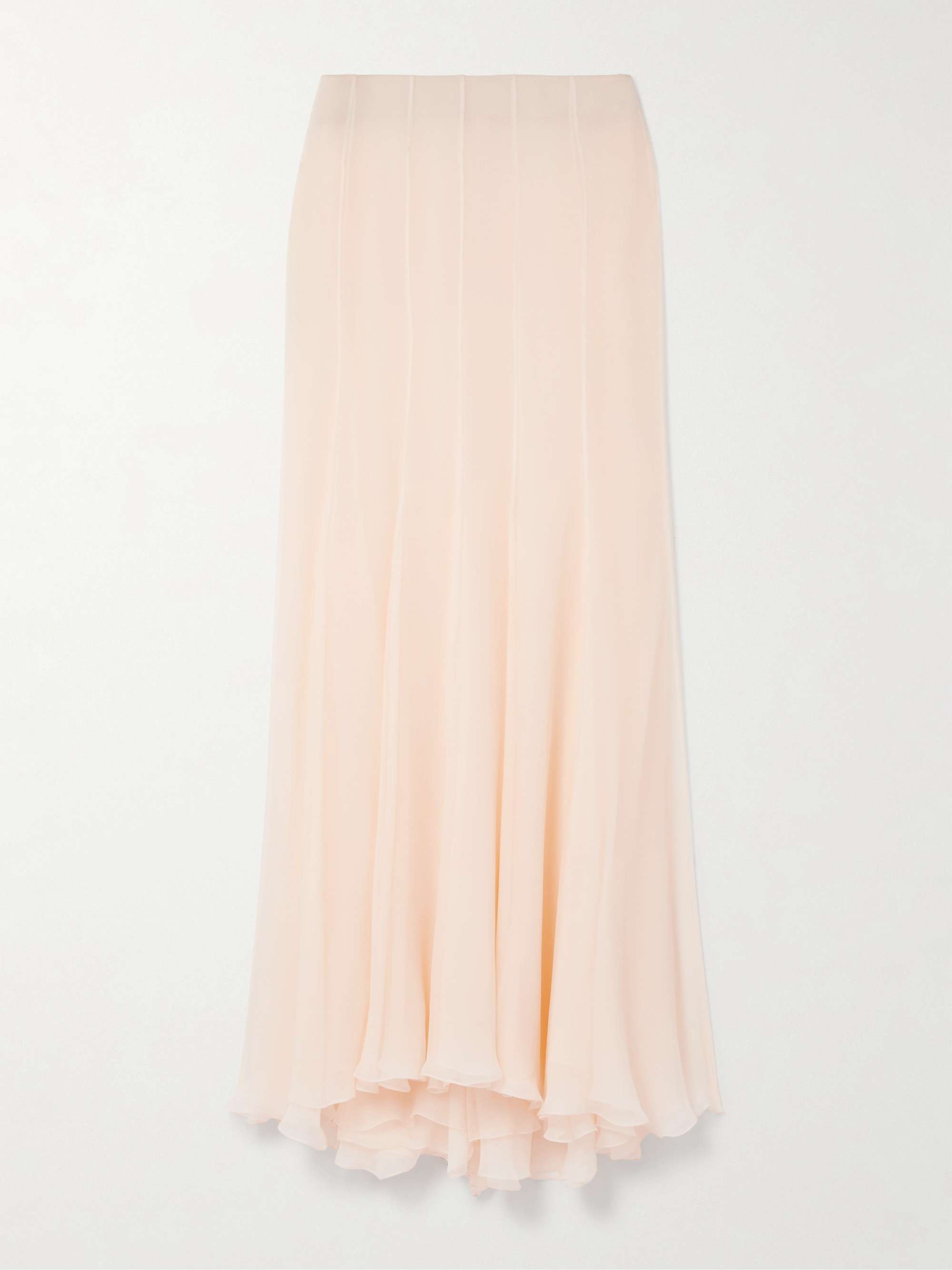 Organic Silk-Mousseline Maxi Skirt