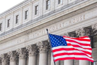 Supreme Court and American flag