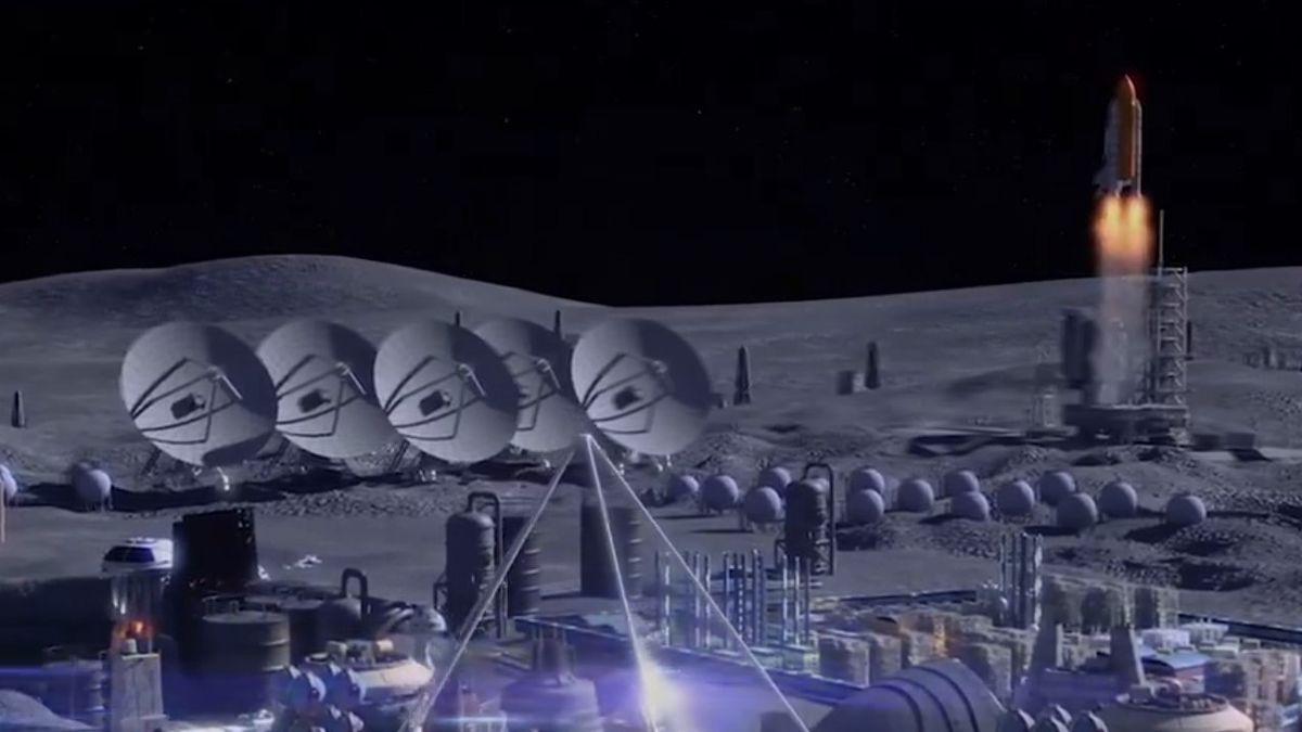 中国公布了月球基地计划的视频，奇怪的是其中包括一架美国宇航局航天飞机